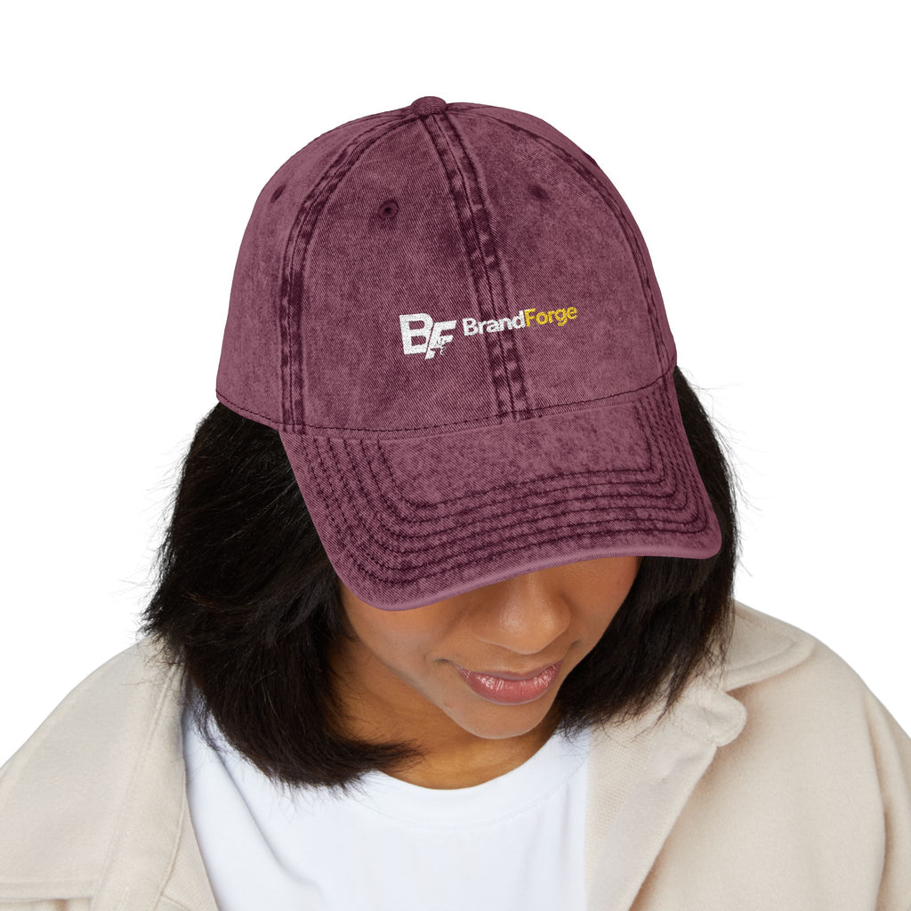 Custom Logo Vintage Embroidered Cap - Personalized Business Hat