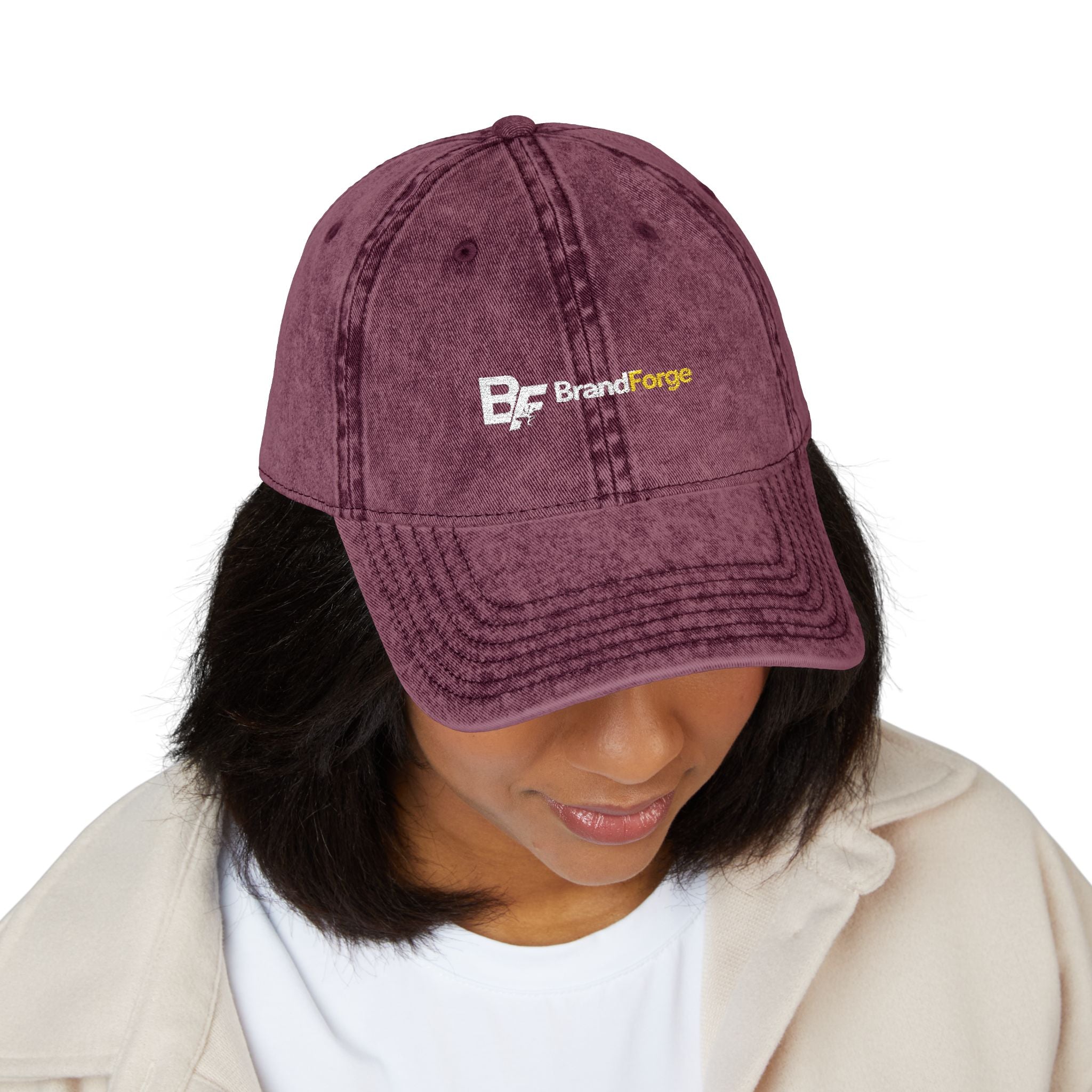 Custom Logo Vintage Embroidered Cap - Personalized Business Hat