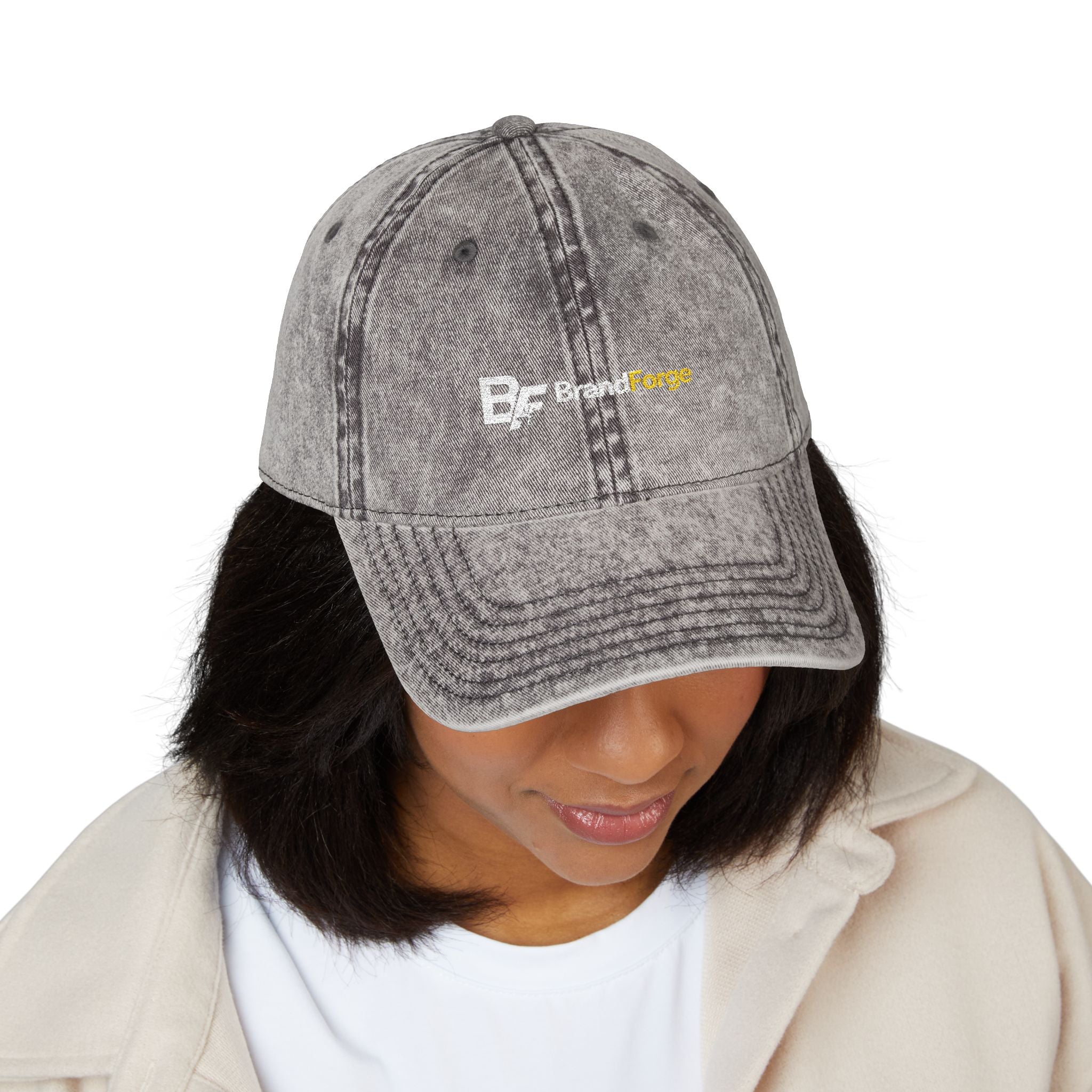 Custom Logo Vintage Embroidered Cap - Personalized Business Hat