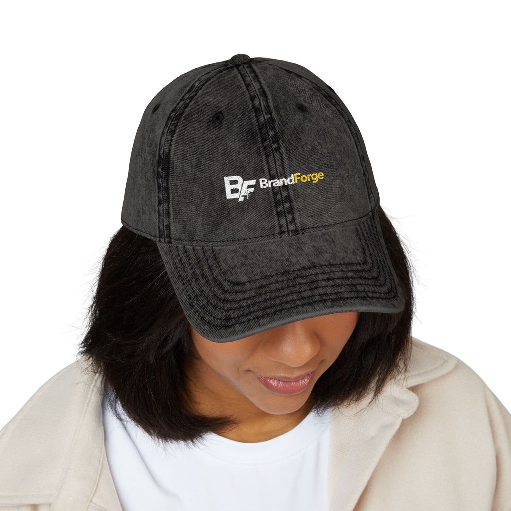 Custom Logo Vintage Embroidered Cap - Personalized Business Hat