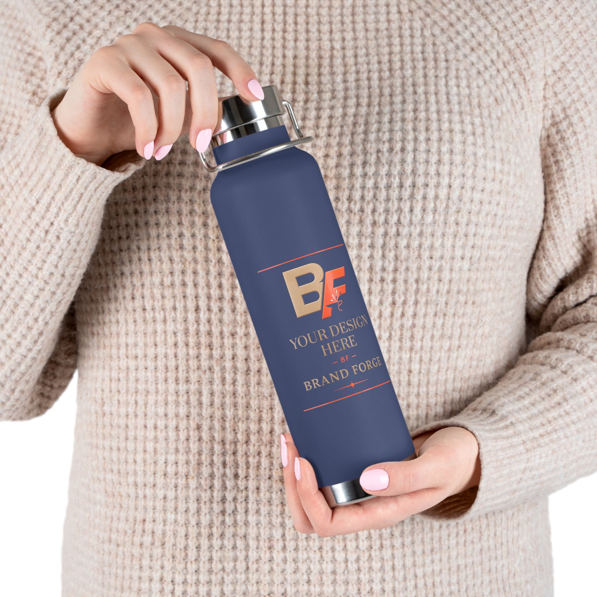 Custom 22 oz Copper Vacuum Insulated Bottle – Personalized Logo & Design | BrandForge